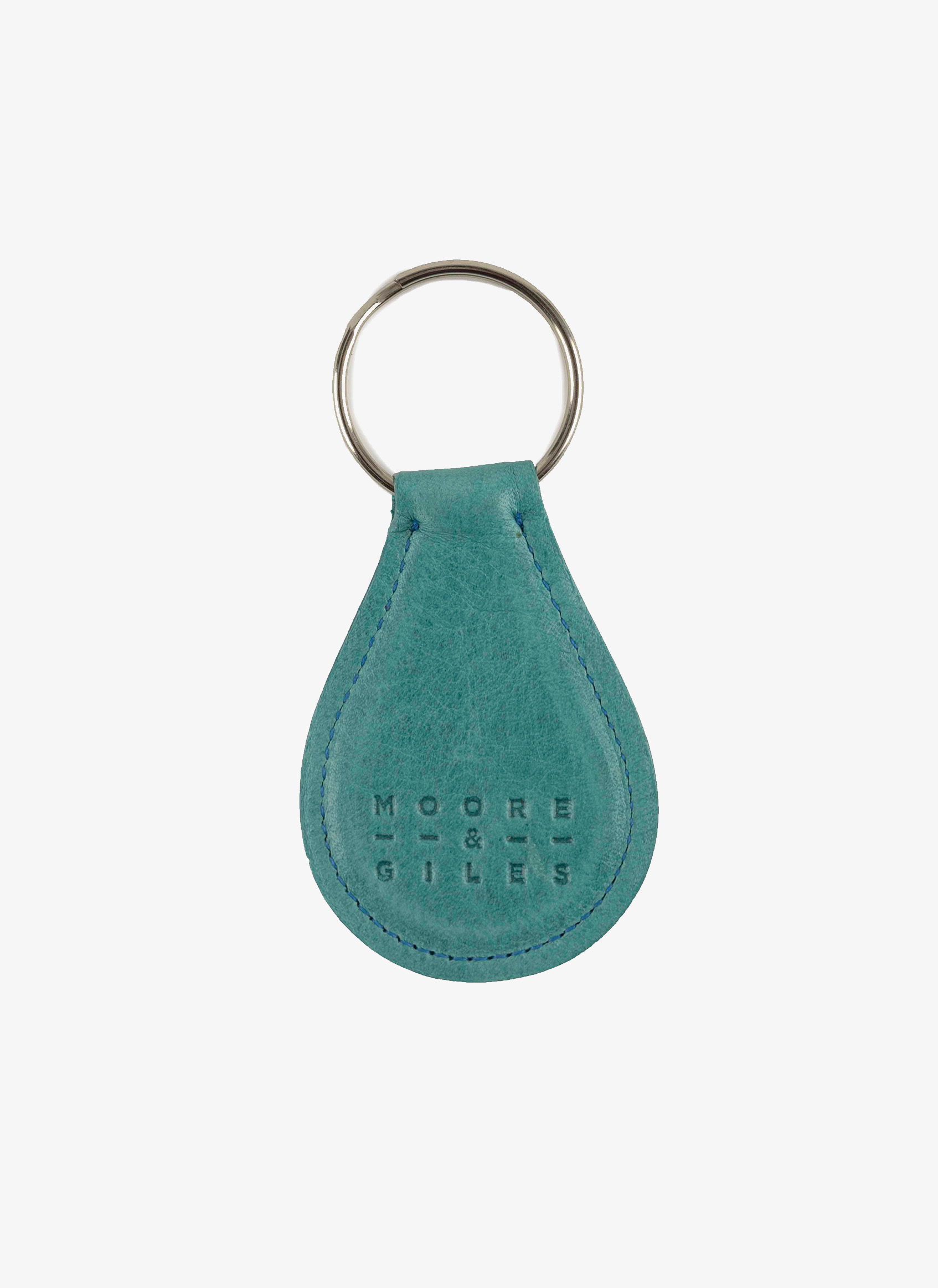 Personalised gift, Leather key chain, Custom Drop Shape Ring, Fob Holder