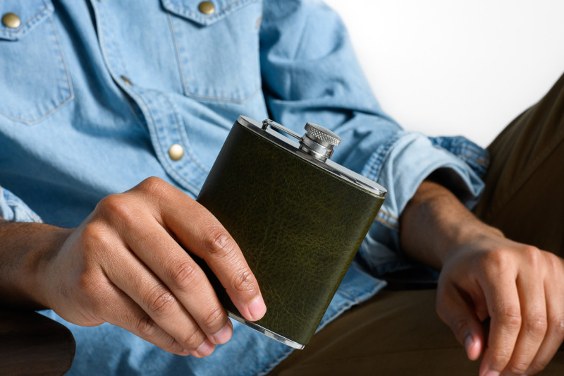 OTF x Whiskey Leather Works Flask – On The Fly Outfitters