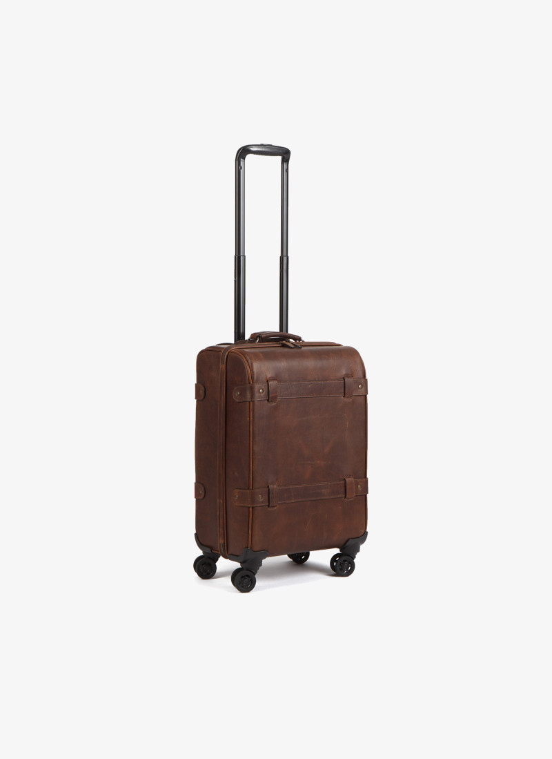 Leather carry on luggage on sale