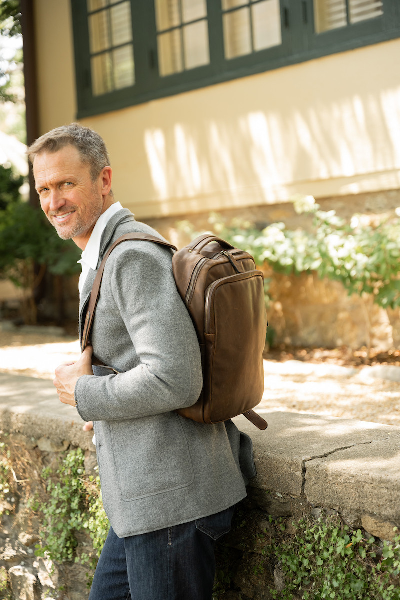 Quinn Leather Commuter Backpack | Stylish & Functional | Moore & Giles