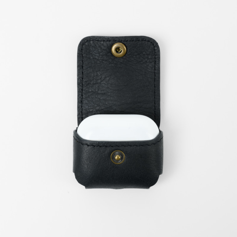 WOOLNUT Leather Case For AirPods Pro (2nd Gen) - Black | Megamac