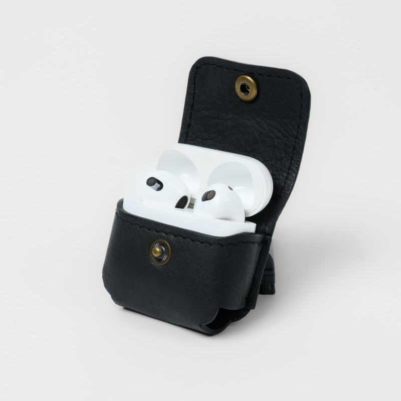 WOOLNUT Leather Case For AirPods Pro (2nd Gen) - Black | Megamac