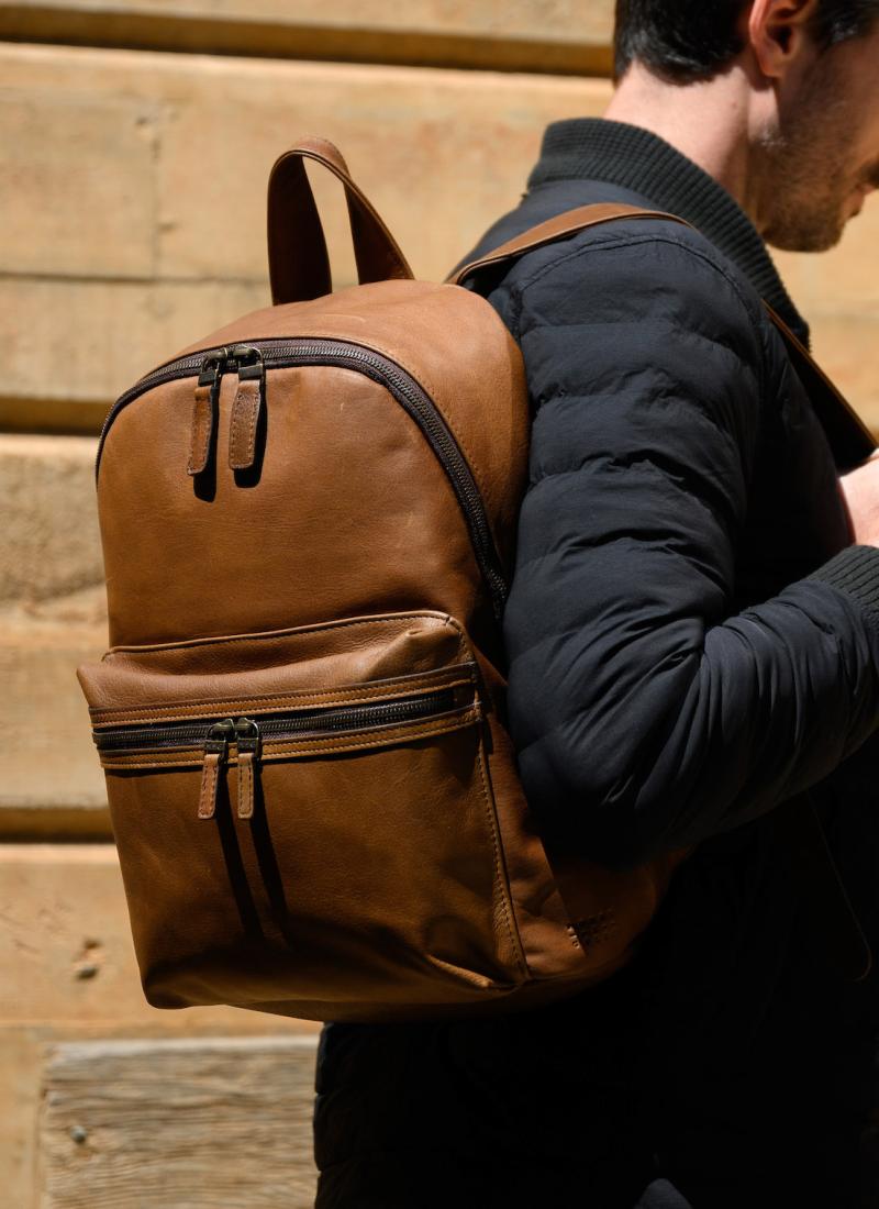 chils and moore leather backpack Reclaimed Leather Backpack