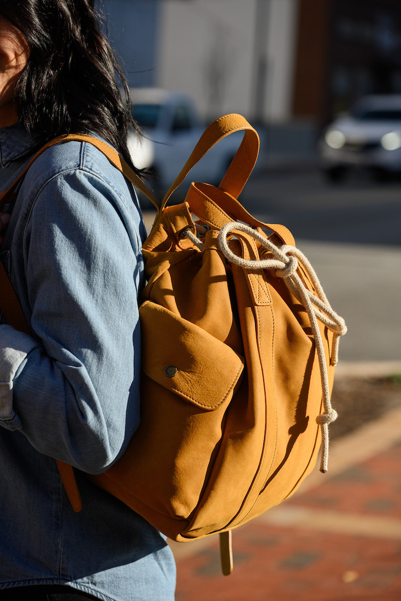 Reclaimed Cinch Top Backpack | Moore & Giles