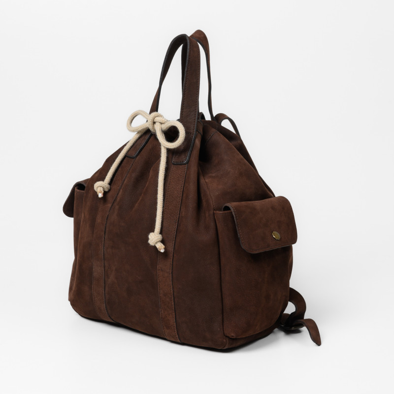 【NONCODE】Reese suede chain backpack ReclaimedCinchTopBackpack-