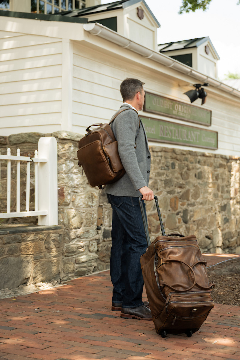 Mondo Quinn Leather Commuter Backpack | Moore & Giles